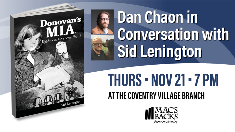 Dan Chaon in Conversation with Sid Lenington